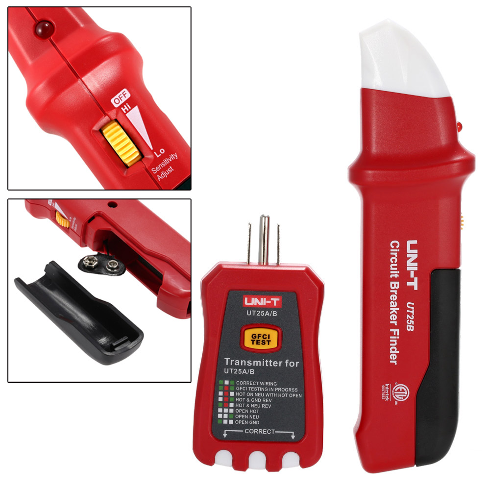 UNI T UT25B UT25A B Automatic Circuit Breaker Finder Socket Tester Circuit Diagnostic tool with LED Indicator NCV Indication