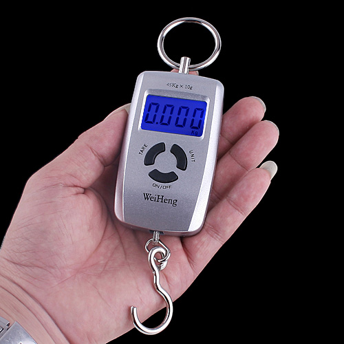 Double Precision Digital Scale Electronic Fishing Hook Scale Hanging Luggage Weighing Scales LCD 0 10Kg 5g 10 45Kg 10g