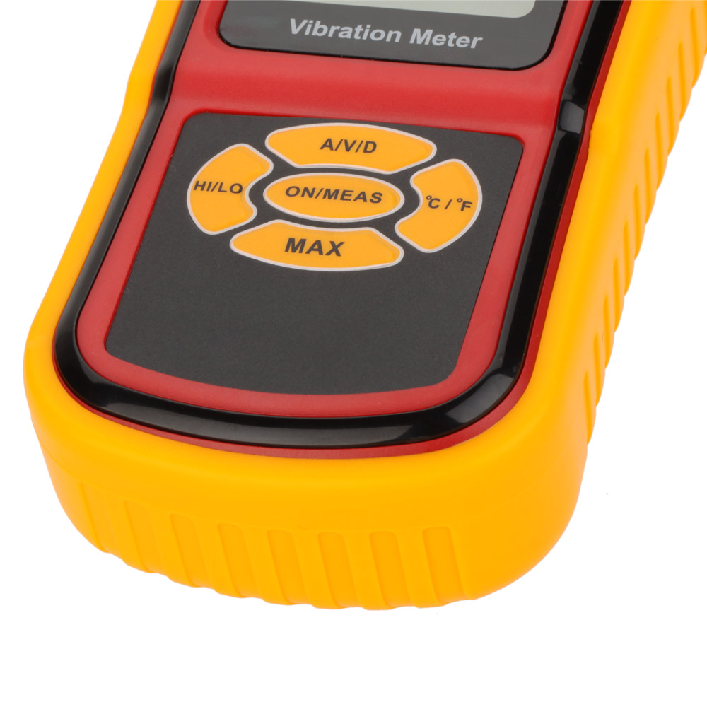 GM63B High Pression Ultrasonic Vibrometer Portable Digital LCD Vibration Meter Analyzer Temperature Meter With Max Hold