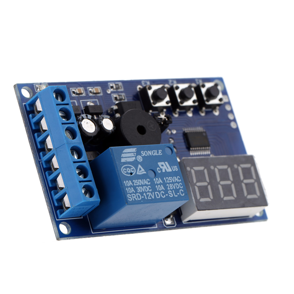 DC 12V Charging Discharge Switch Control Module Voltage Monitor Switch Control Board Module with Upper and Lower Alarm