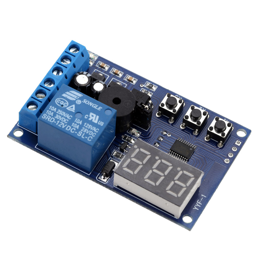 DC 12V Charging Discharge Switch Control Module Voltage Monitor Switch Control Board Module with Upper and Lower Alarm