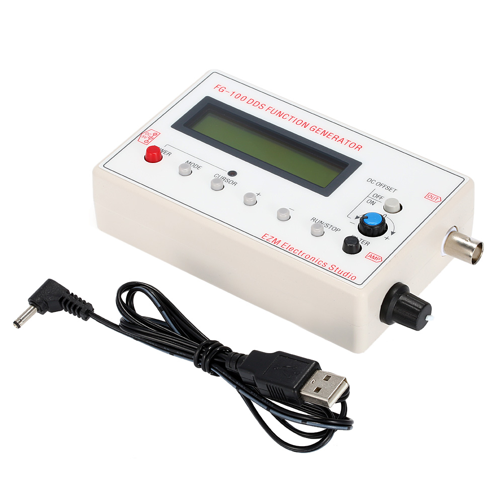 1HZ 500KHZ DDS Functional Signal Generator Precision Frequency Meter Generator Sine + Square + Triangle + Sawtooth Waveform