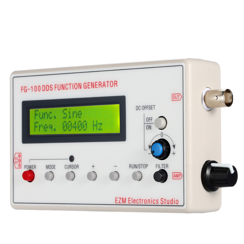 1HZ 500KHZ DDS Functional Signal Generator Precision Frequency Meter Generator Sine + Square + Triangle + Sawtooth Waveform