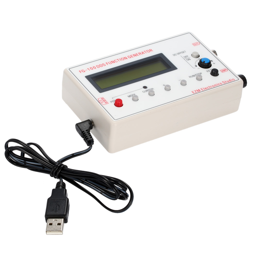 1HZ 500KHZ DDS Functional Signal Generator Precision Frequency Meter Generator Sine + Square + Triangle + Sawtooth Waveform