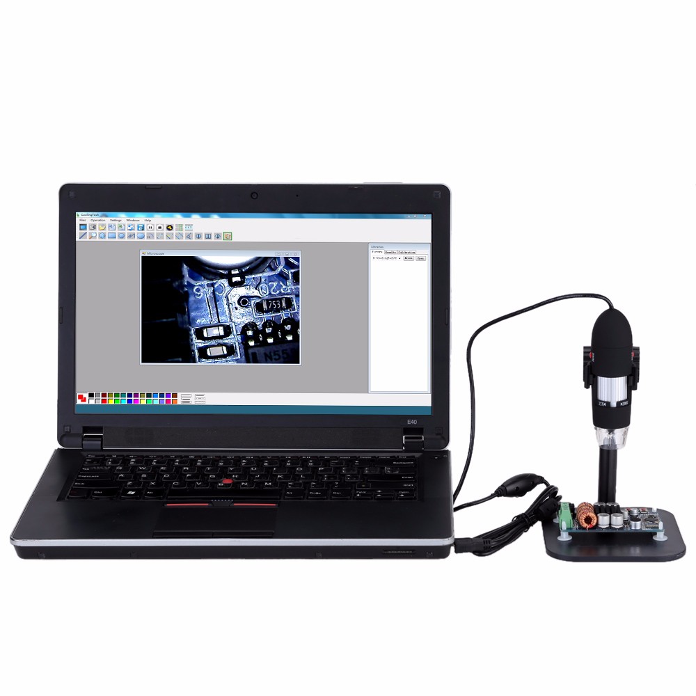 1 200X 8LED USB Digital Microscope Zoom Endoscope Magnifier with Adjustable Stand 0.3MP Video Camera