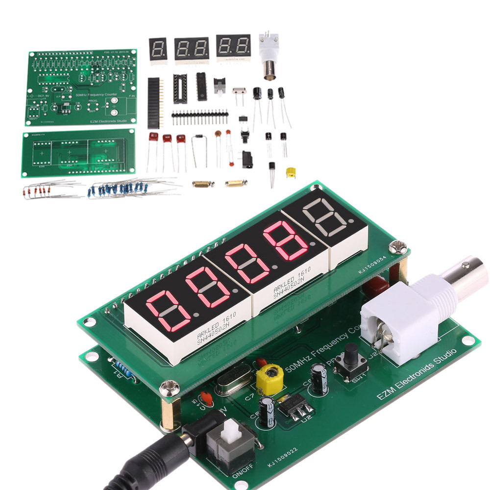 High Sensitivity frequency counter 1Hz 50MHz cymometer Frequency Meter Counter Measurement Tester Module 7V 9V 50mA DIY Kit
