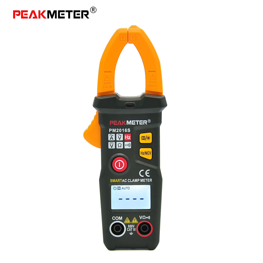 PEAKMETER Digital Clamp Meter Handheld Smart Mini Multimeter AC DC Voltage AC Current Resistance Frequency NCV Measuring Tester