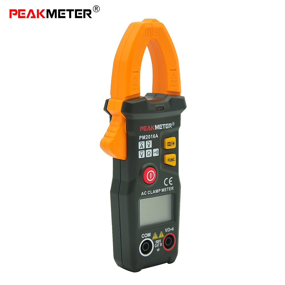 PEAKMETER Digital Clamp Meter Handheld Smart Mini Multimeter AC DC Voltage AC Current Resistance Frequency NCV Measuring Tester