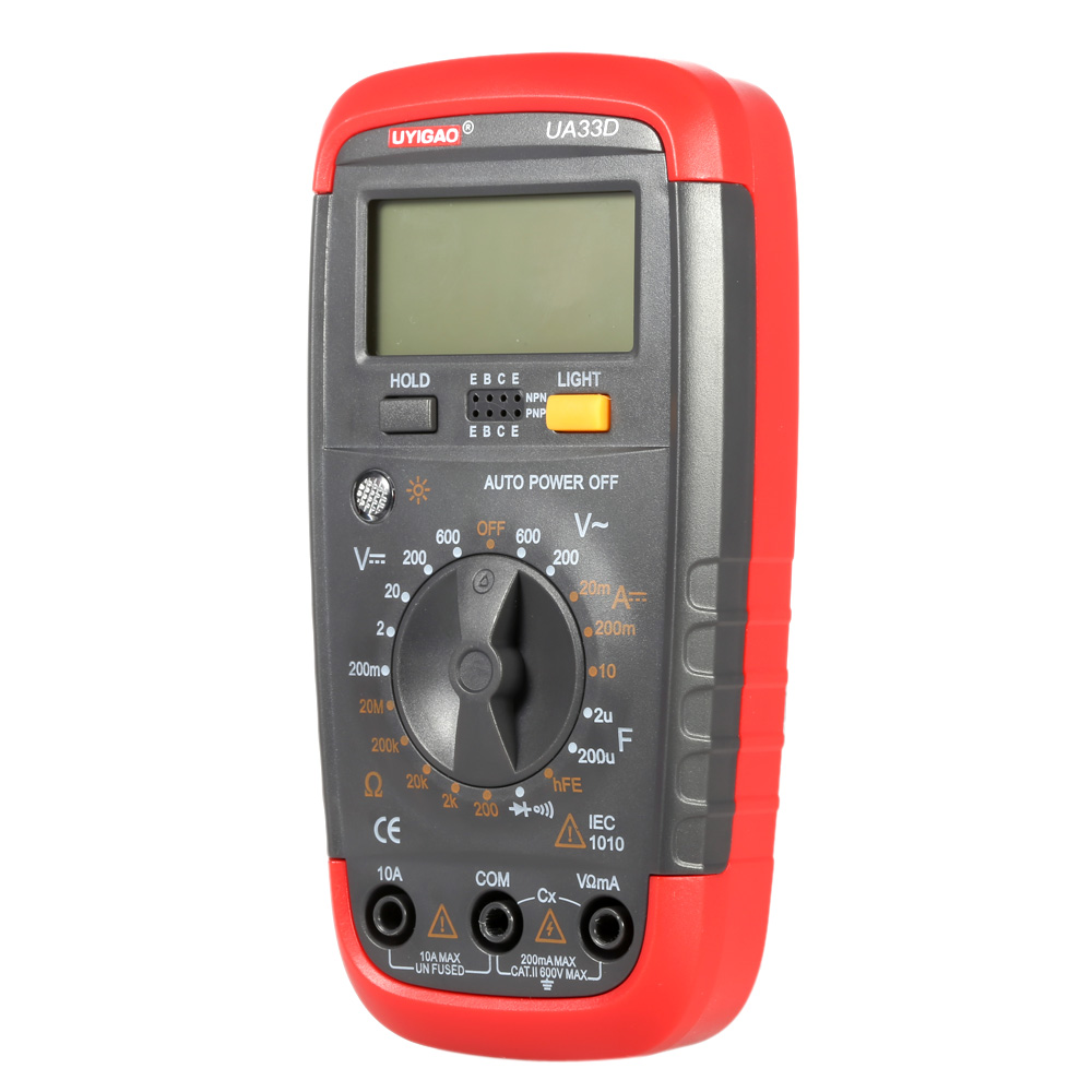Mini Handheld Digital LCD Mulitimeter Capacitance Measurement DC AC Voltage DC Current Resistance Meter Diode Continuity Tester