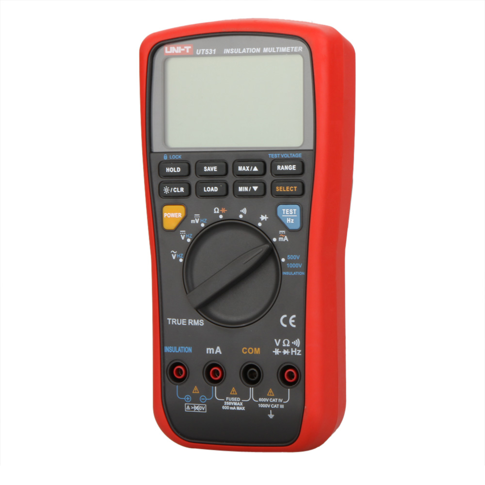 UNI T Insulation Resistance Multimeter True RMS Auto Range Digital Multimeter Capacitor Volt Ohm Ammeter Voltmeter Current Tongs