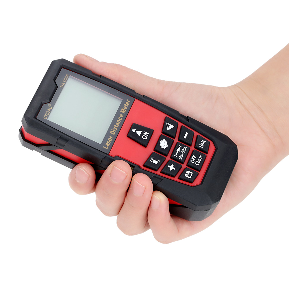 100mDigital Laser Distance Meter Portable Range Finder Electronic Ruler Handheld Laser Rangefinder Self calibration Level Bubble