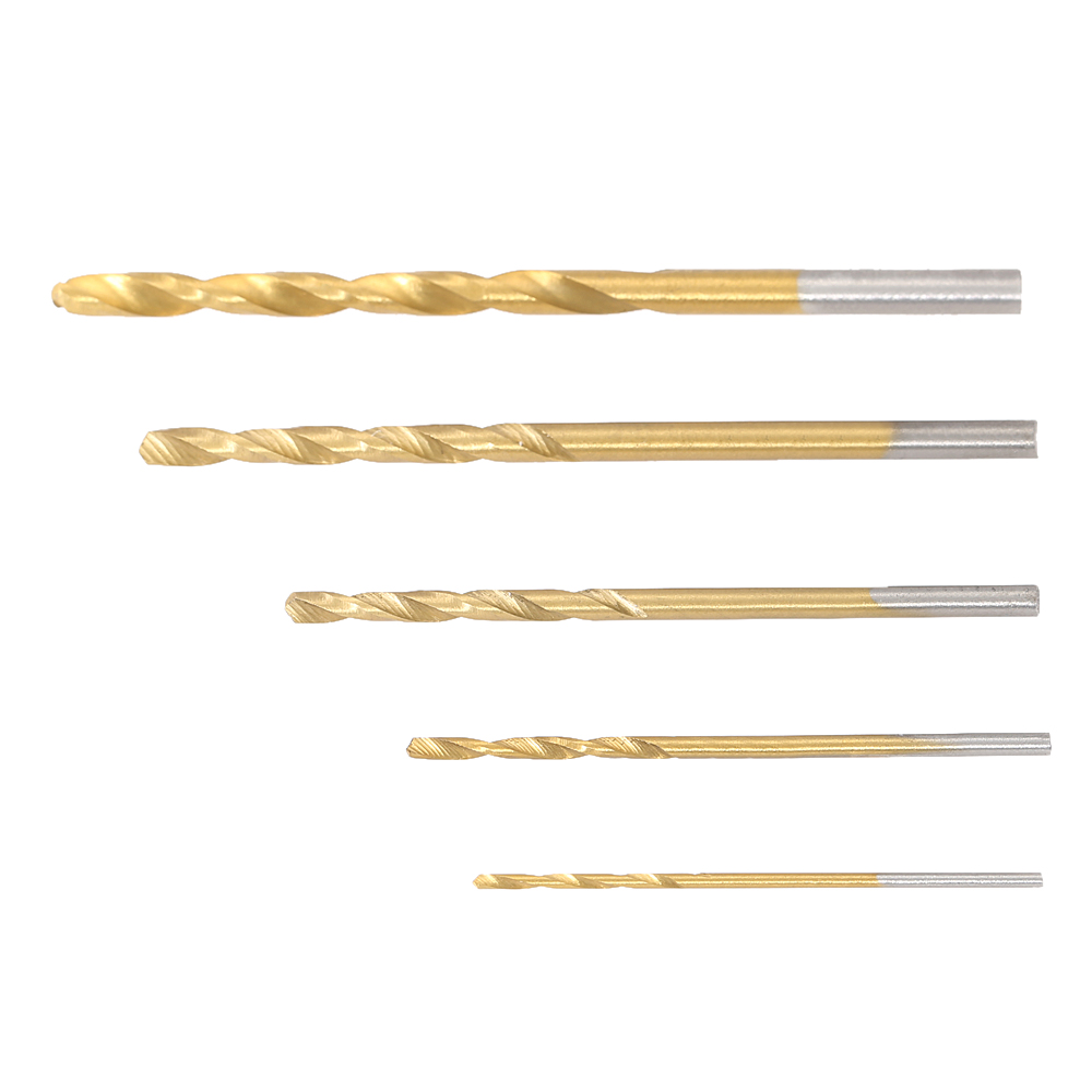 50 Pcs set HSS 4241 Titanium Coated Twist Drill High Speed Steel Twist Drill Bits Tool Set Metric System 1mm 1.5mm 2mm 2.5mm 3mm