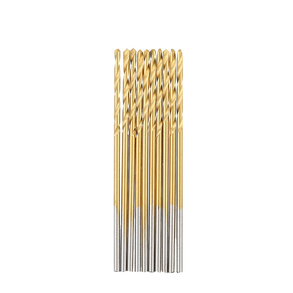 50 Pcs set HSS 4241 Titanium Coated Twist Drill High Speed Steel Twist Drill Bits Tool Set Metric System 1mm 1.5mm 2mm 2.5mm 3mm