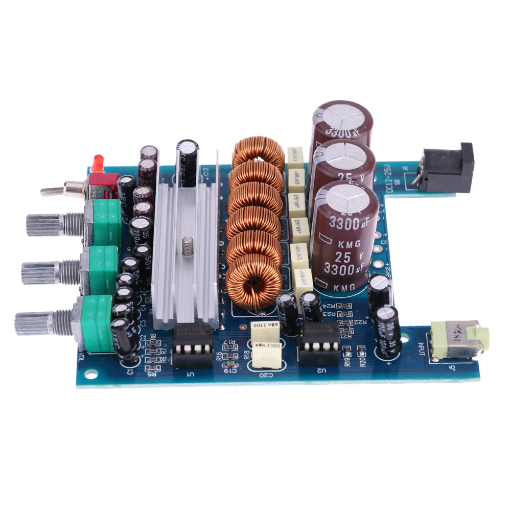 TPA3116 NE5532 DC18V 24V audio stereo amplifiers board Digital Subwoofer Power Amplifier Board 50Wx2+100W 2.1 Class D