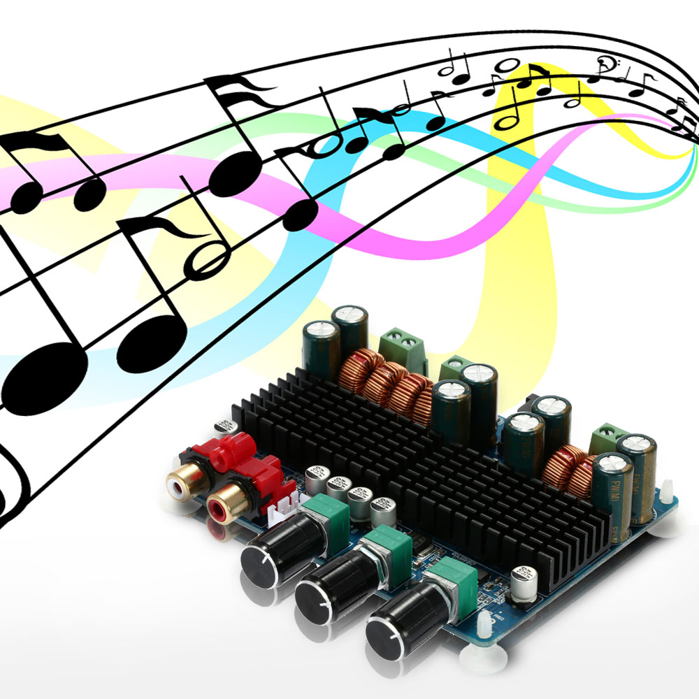 Quality Sound Power Amplifier Board 2.1 Channel Digital Subwoofer Power Audio Amplifier for Home DC12V 26V 50Wx2+100W TPA3116