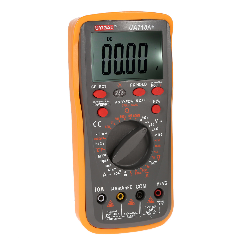 Digital Multimeter Ohmmeter Ammeter DC AC Voltage Current Resistance Capacitance Frequency Duty Circle Diode Temperature Triode