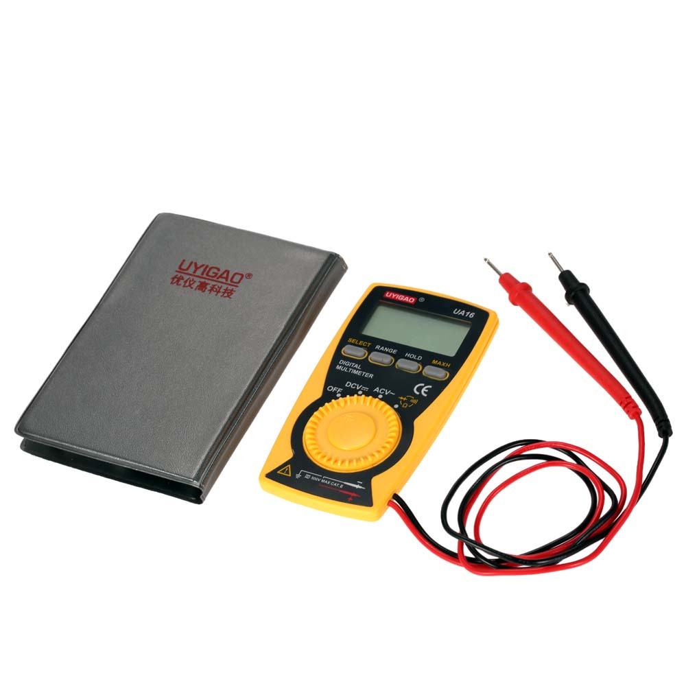 UYIGAO Brand New Digital Multimeter Portable Mini Auto multimetro DMM Voltmeter Ohmmeter ACDC Voltage Resistance Continuity Test