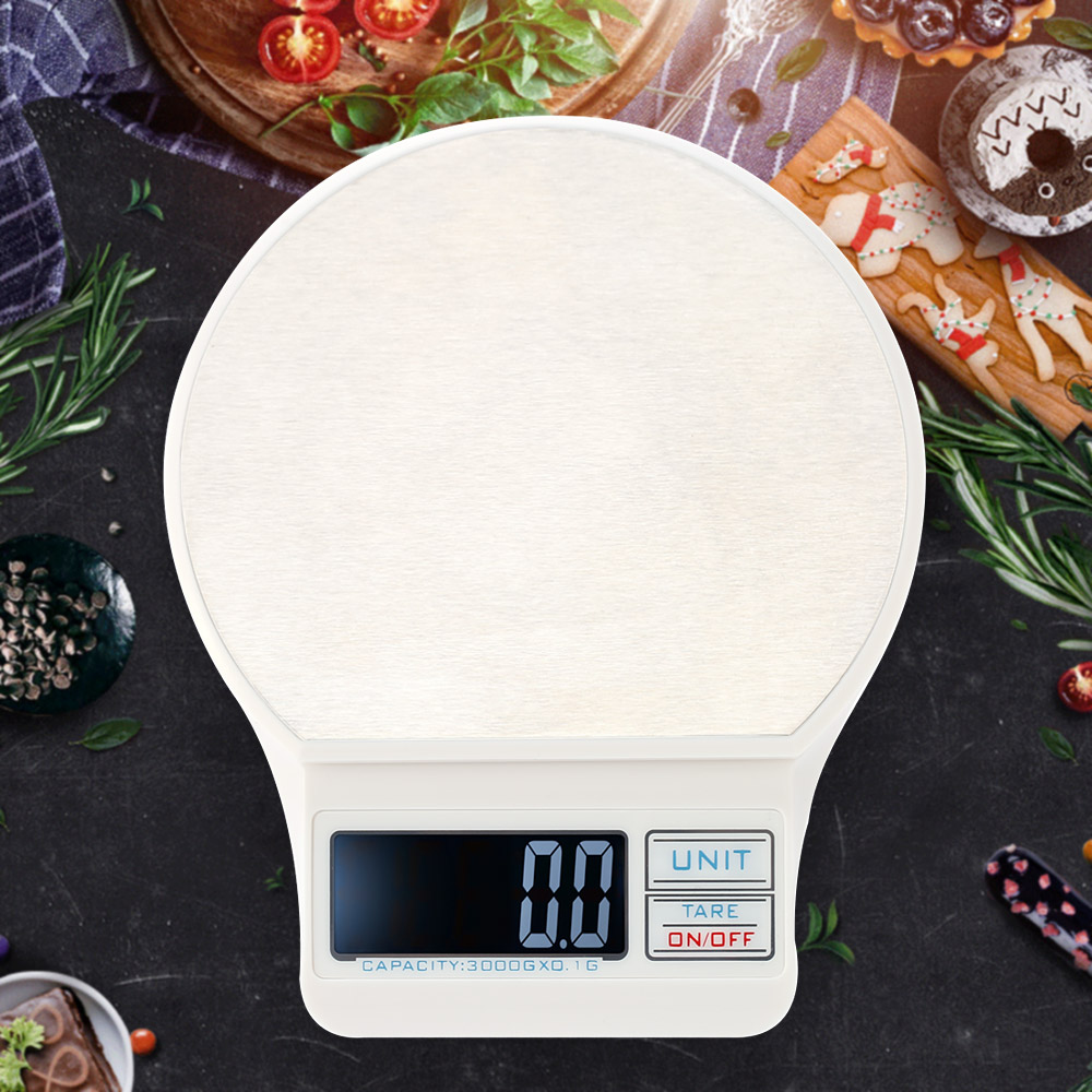 3000g 0.1g Mini Digital Electronic Scales Balance Professional Pocket Scale Kitchen Food Weight Weighting Scales Tool White