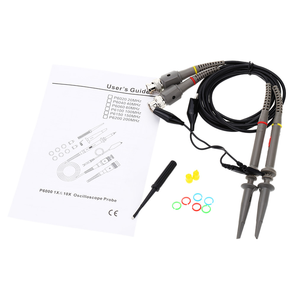 P6060 Professional Oscilloscope Probe Kit 60MHZ X10 X1 portable Oscilloscope Sonde logic analyzer osciloscopio Accessories