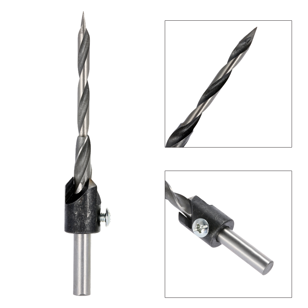 Replacement Twist Step Drill Bit woodworking tools mini dremel milling cutter with Stop Collar for Manual Pocket Hole furadeira