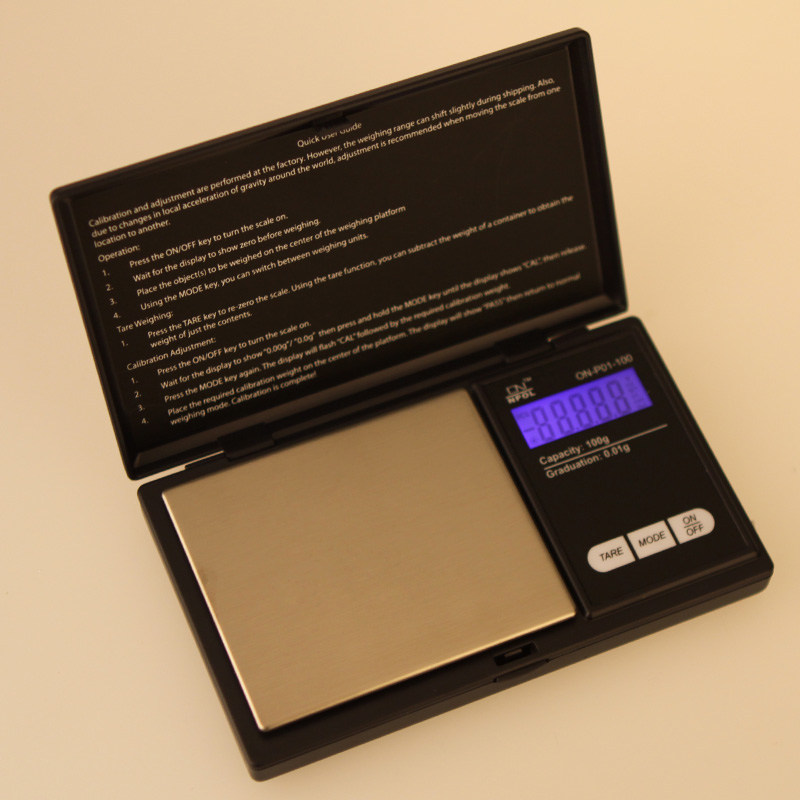 100g x 0.01g Digital Scale Pocket Jewelry Gold Diamond Scale Weighing Balance Electronic scale LCD display with Blue Back lit
