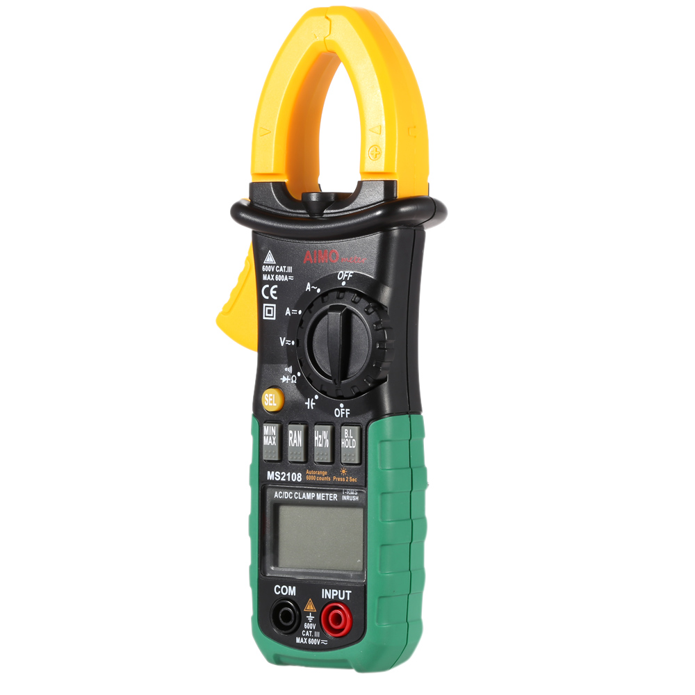 MS2018 Portable Digital Clamp Meter Multimeter AC DC Current Voltage Resistance Capacitance Measurement Diode Continuity Test