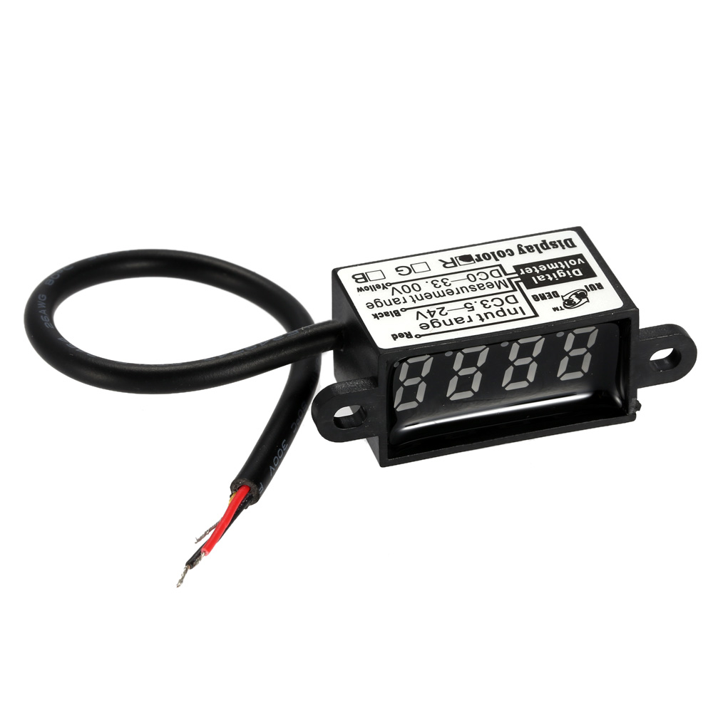 LED Screen Voltage Tester Mini Water proof Voltmeter Ammeter High accuracy 3 wire 4 digit 0 33.00V Voltage Meter Diagnostic tool