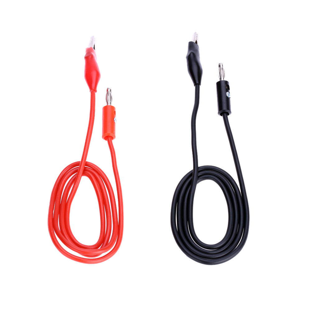 2pcs 30A High Quality Banana Plug to Alligator Clip Power Supply Cable Connecting Lines suitable for DC regulated power supply