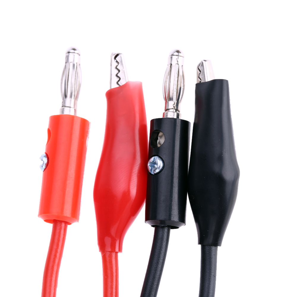 2pcs 30A High Quality Banana Plug to Alligator Clip Power Supply Cable Connecting Lines suitable for DC regulated power supply