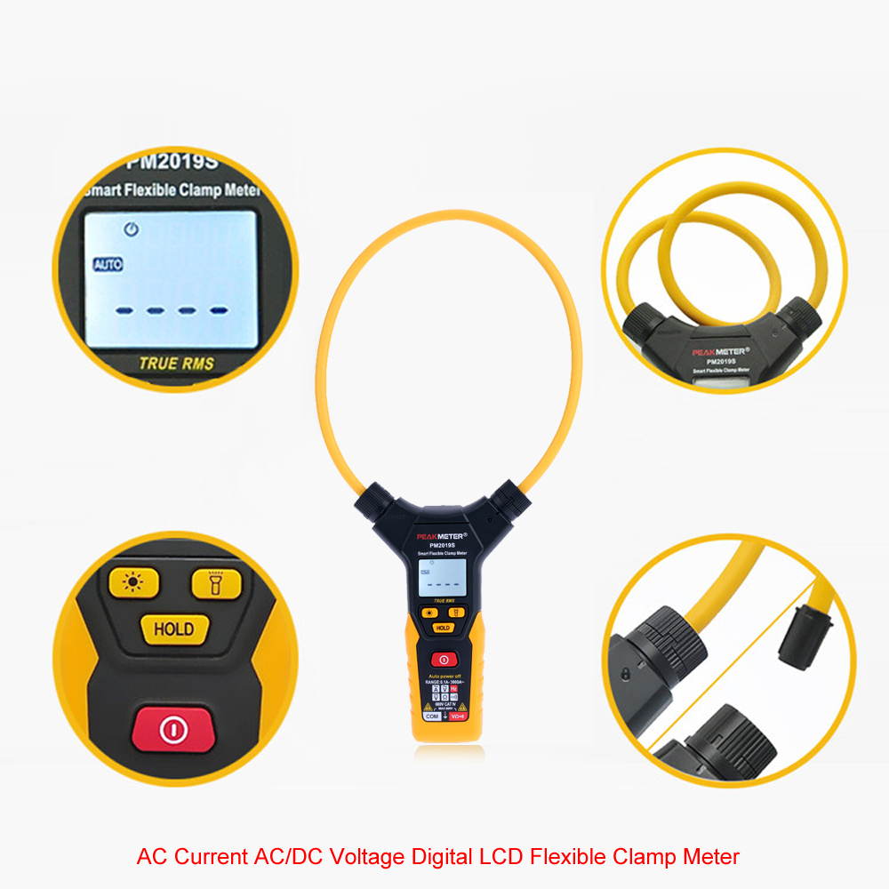 PEAKMETER professional Digital Flexible Clamp Meter Multimeter AC DC Voltage diagnostic tool Current tongs Resistance Frequency