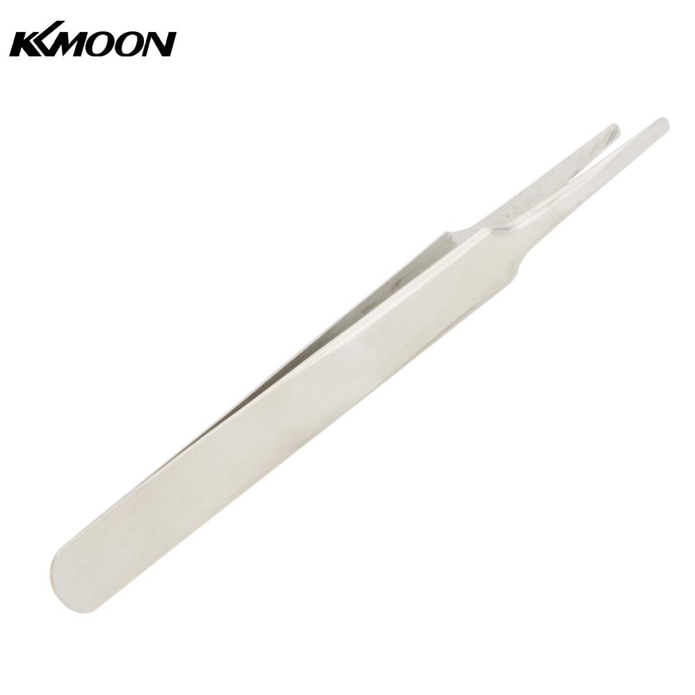 TU 13A+ 4.5 Non magnetic Silvery Round Straight Tweezers Nipper Pick up Hand Tool Stainless Steel