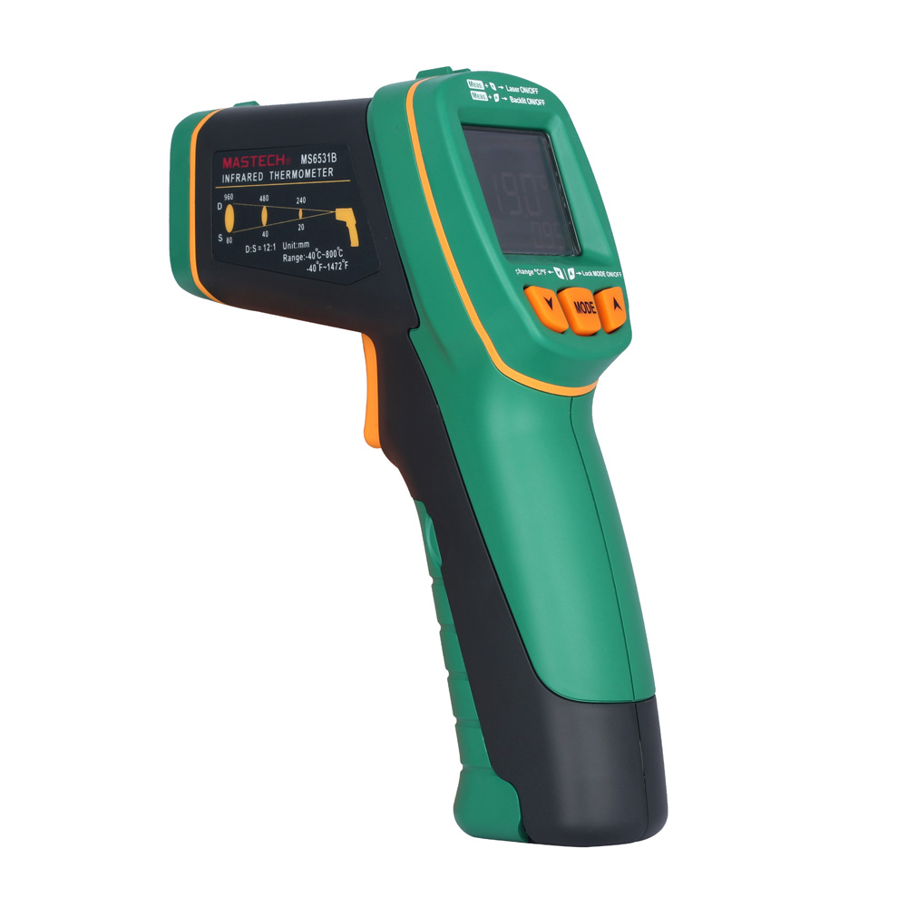 Handheld Non Contact Laser Temperature Tester Digital IR Infrared Thermometer LCD Color Display Pyrometer Diagnostic tool 40~800