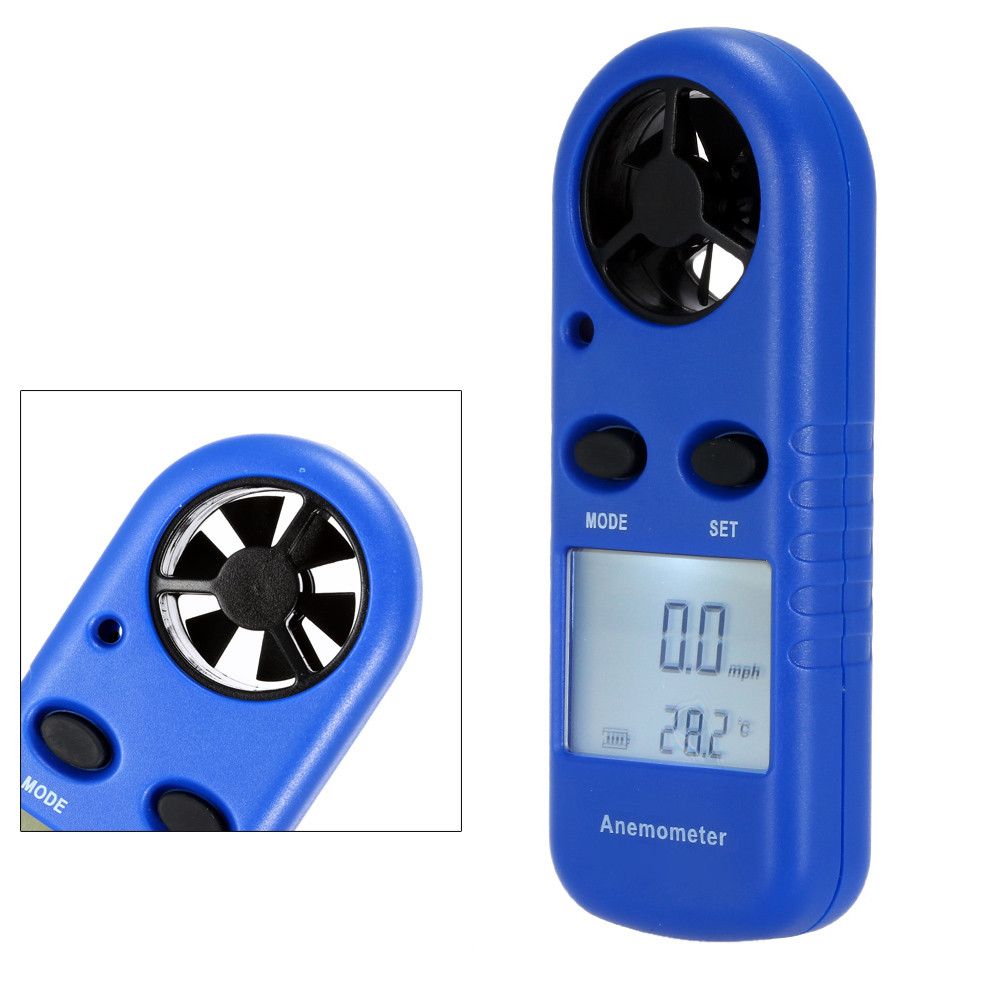 LCD Mini Anemometer Multifunctional tachometer Wind Speed Air Velocity Temperature Measurement Beaufort Scale Display
