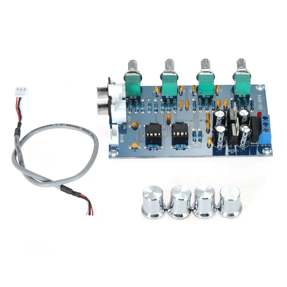 NE5532 Audio 4 Channels Preamplifier Tone Board Quality Stereo Pre amp Amplifier Board Professional Telephone Channel Amplifier