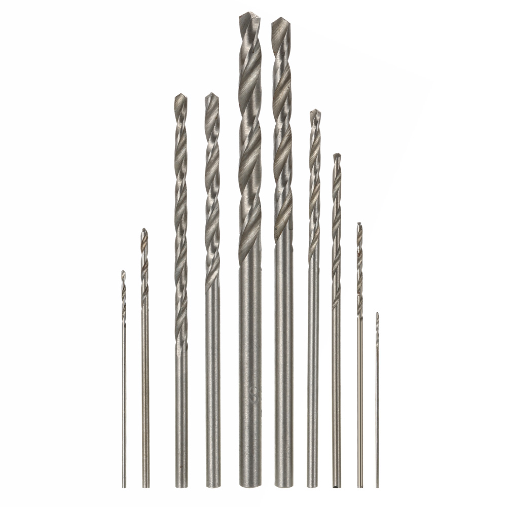 10pcs High Speed White Steel Drill Bits HSS Twist Drilling Tool for Dremel Rotary Electric Grinding Accessories