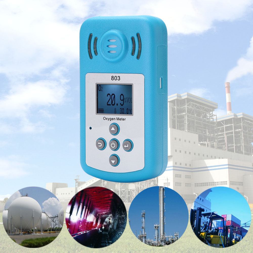 Fine Oxygen(O2) Concentration Detector Mini Oxygen Meter Gas Analyzer with LCD Display and Sound light Alarm for Home Security