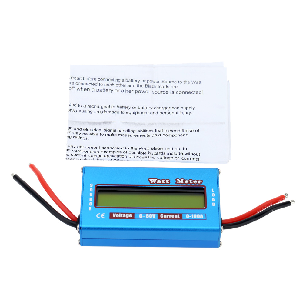 New 0 100A 0 60V amperimetro power meter Power Energy Voltage Battery Tester Watt Meter Dynamometer Precise 0.01An LCD Display