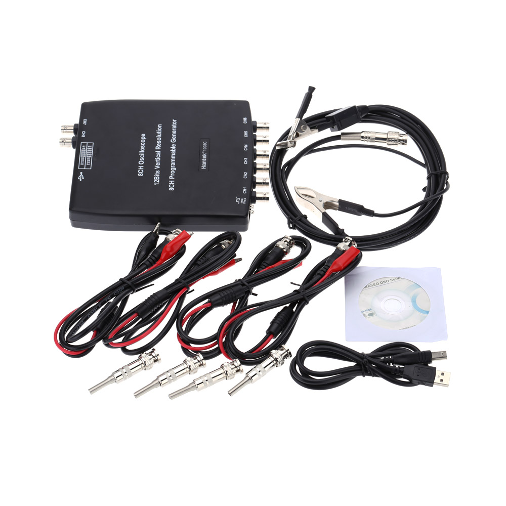 Hantek USB 8CH 2.4MSa s Automotive oscilloscope diagnostic tool DAQ Programmable Generator Vehicle Testing 1008C Oscilloscopio