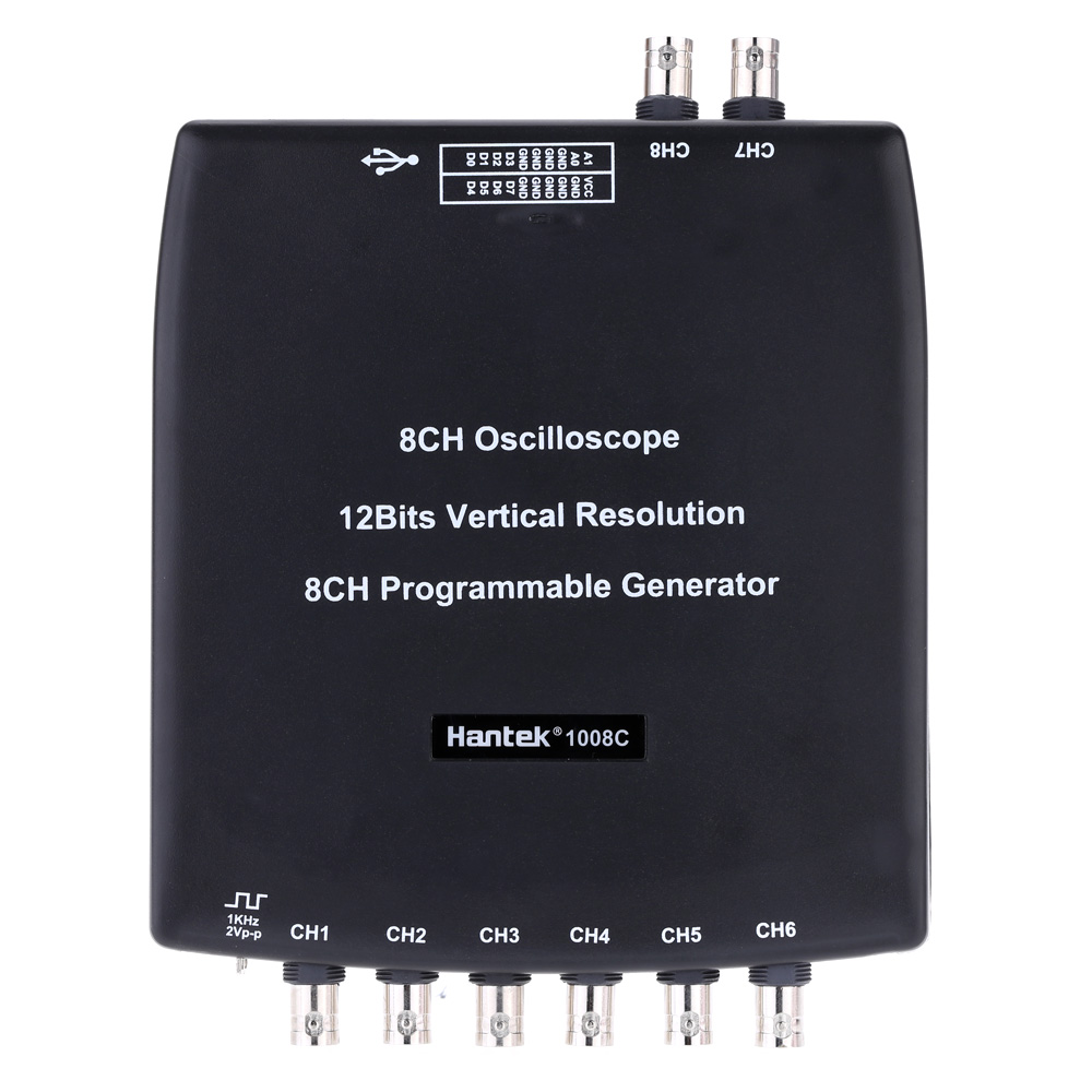 Hantek USB 8CH 2.4MSa s oscilloscope Automotive diagnostic tool DAQ Programmable Generator Vehicle Testing 1008C Oscilloscopio