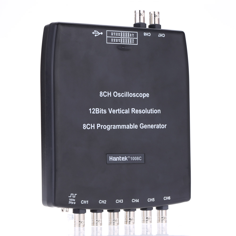 Hantek USB 8CH 2.4MSa s oscilloscope Automotive diagnostic tool DAQ Programmable Generator Vehicle Testing 1008C Oscilloscopio