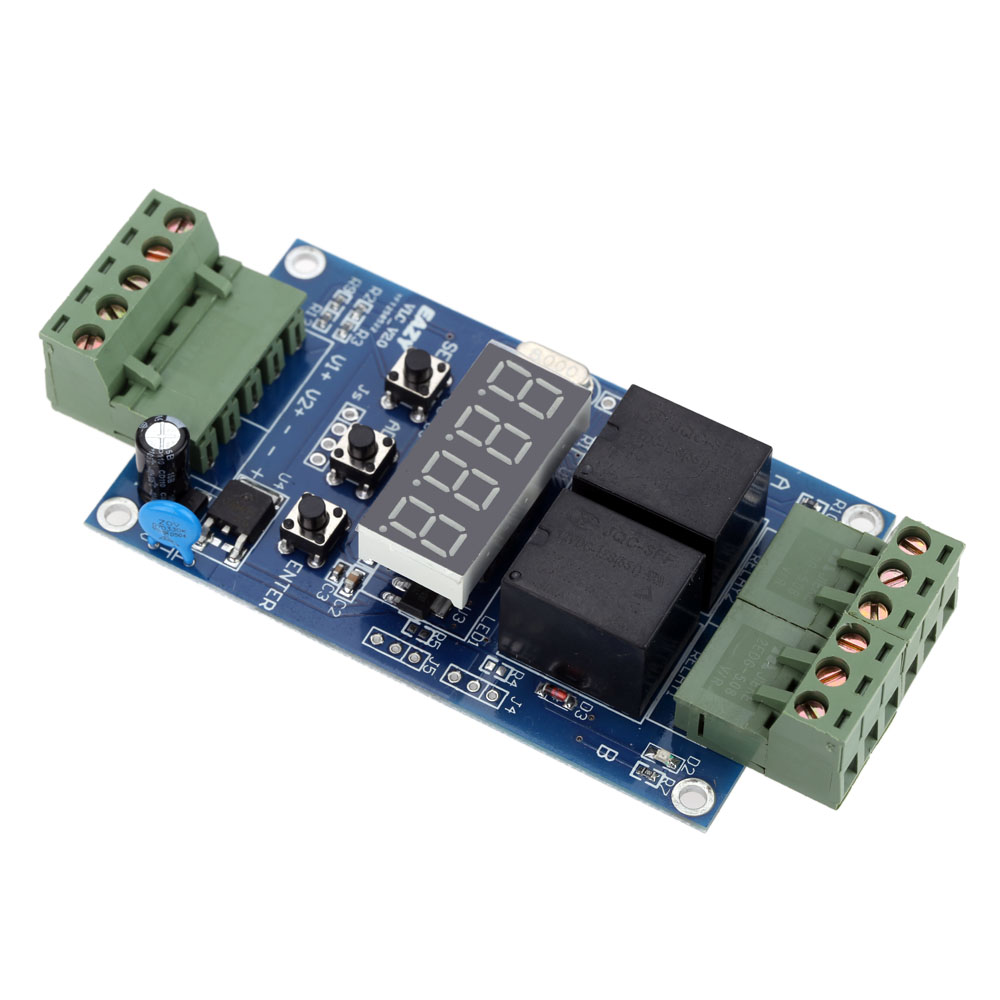 High performance Relay Control Board 12V Dual Programmable Relay Module Cycle Delay Timer Timing Clock Switch Module