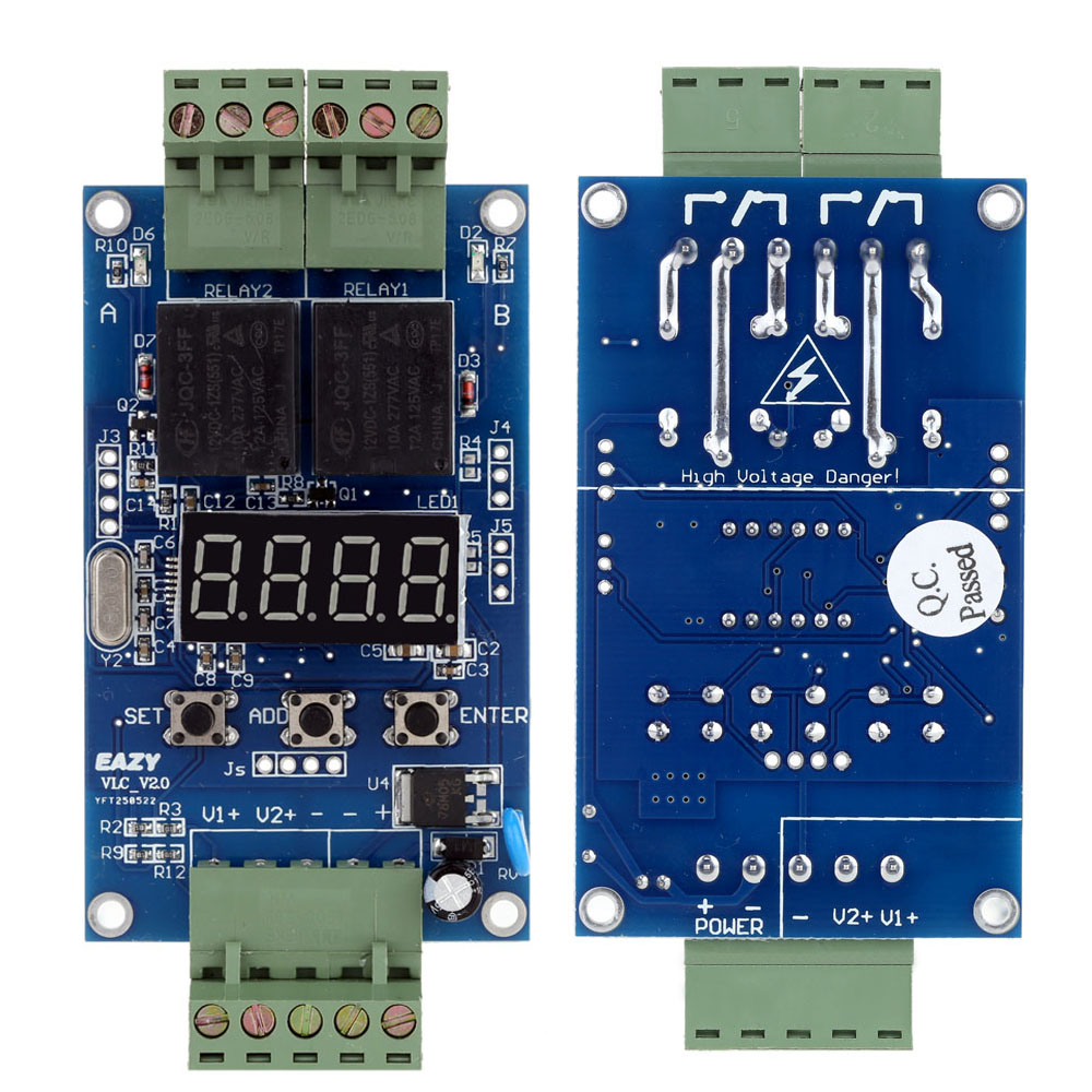 High performance Relay Control Board 12V Dual Programmable Relay Module Cycle Delay Timer Timing Clock Switch Module