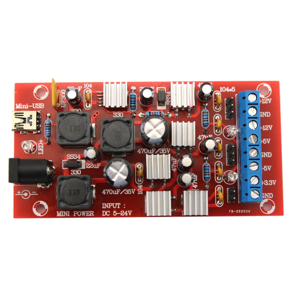 New Arrival DIY Power Supply Module USB Boost Single Turn Dual Linear Regulated Power Kit Regulator Multiple Output Power Kit
