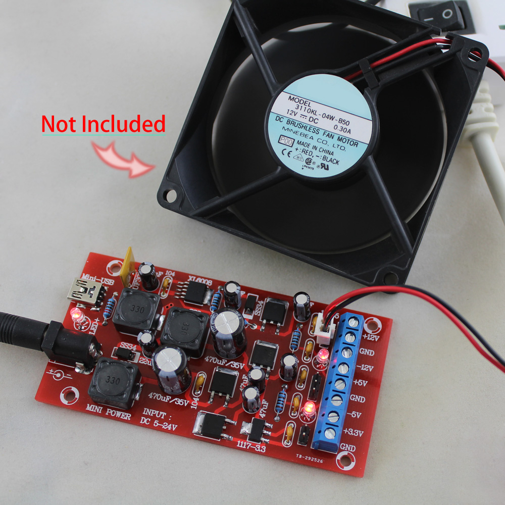 New Arrival DIY Power Supply Module USB Boost Single Turn Dual Linear Regulated Power Kit Regulator Multiple Output Power Kit