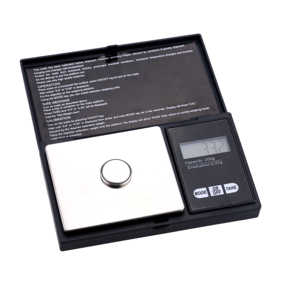 Mini Digital Scale Professional Weighing Scales 200g x 0.01g Digital Pocket Scale for Jewelry Multifunctional Weighing Tool