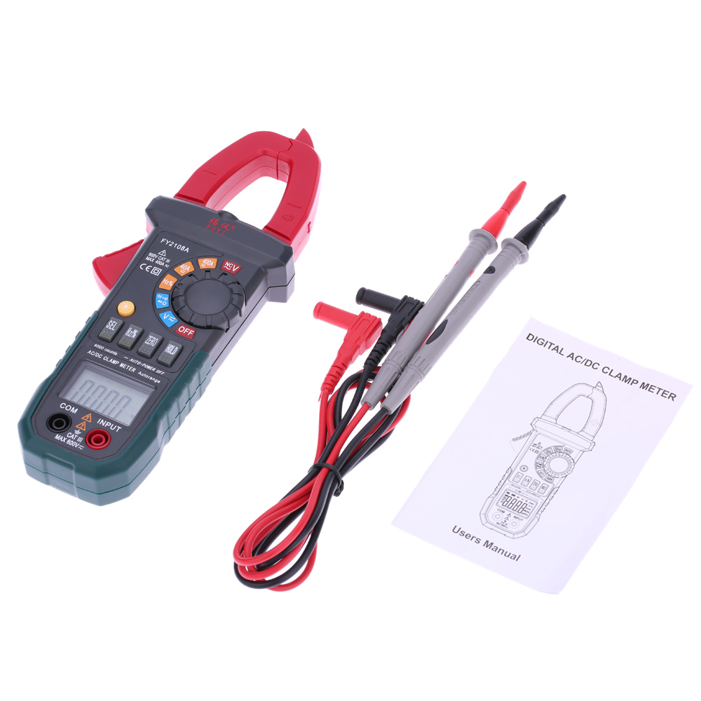 Digital Clamp Meter Multimeter AC DC Voltage current tongs Resistance Capacitance Frequency Duty Ratio Continuity NCV Measuring