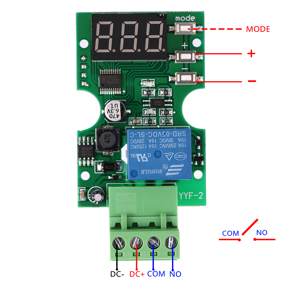 DC6 30V Voltage Test Module Voltage Meter Relay Output Control Delay Switch for Battery Charging Discharging