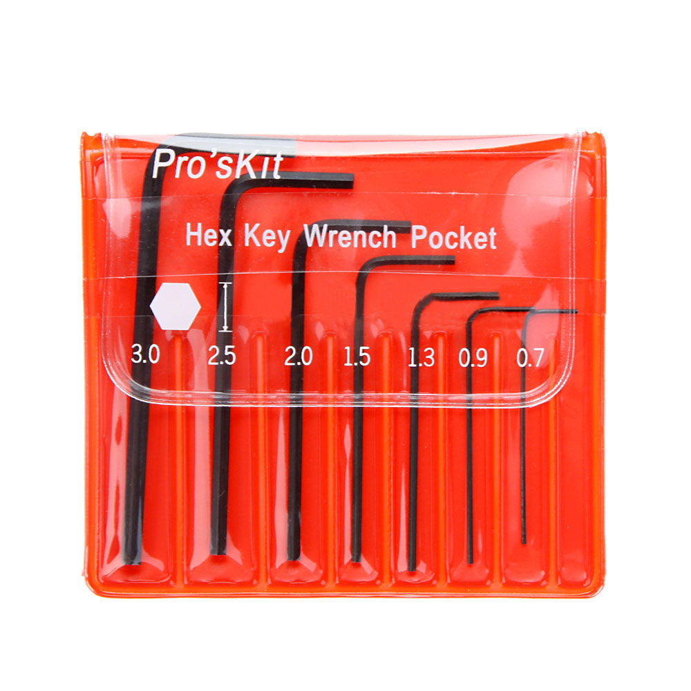 7 in 1 Pro sKit 8PK 022 Miniature L shape Hex Key Wrench Set Ratchet Wrench Kit Professional Hand Repair Tool