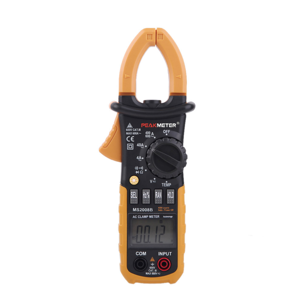 PEAKMETER MS2008B Digital Multimeter AC Clamp Meter AC DC Current Tongs Electronic Diagnostic tool 4000 Counts w Back light