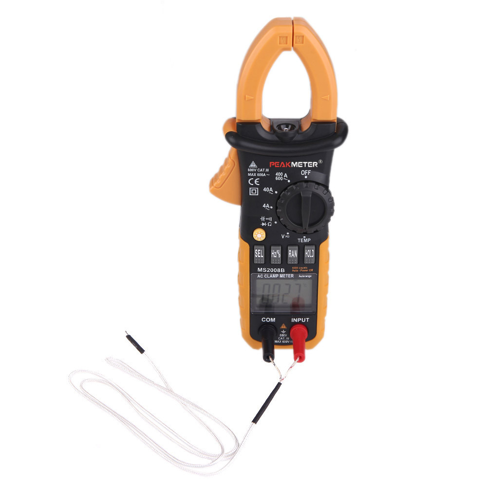 PEAKMETER MS2008B Digital Multimeter AC Clamp Meter AC DC Current Tongs Electronic Diagnostic tool 4000 Counts w Back light